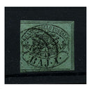 Papal States 1852-64 1b On bluish-green, good to fine used, 3 margins. SG9