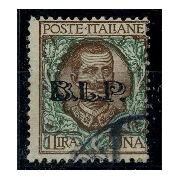 Italy 1922-23 Publicity Envelope Stamps 1L Brown & green optd BLP, good to fine used. SGB136