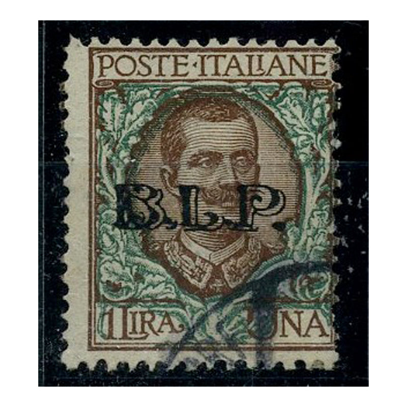 Italy 1922-23 Publicity Envelope Stamps 1L Brown & green optd BLP, good to fine used. SGB136
