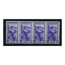 Italy 1950 20L Violet, horiz strip of 4, centre 2 mtd mint, others u/m. SG768