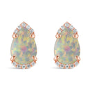 Opal & Diamond Earrings