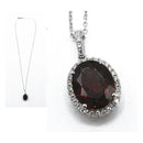 Blue Nile Garnet & Diamond 14ct Pendant