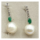 Pearl & Emerald Drop Earrings_JLY0149