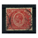 KUT 1922-27 5/- Carmine-red, cds used. SG92