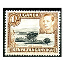 KUT 1938-54 1/- Black & brown, perf 13x11-3/4, u/m. SG145a