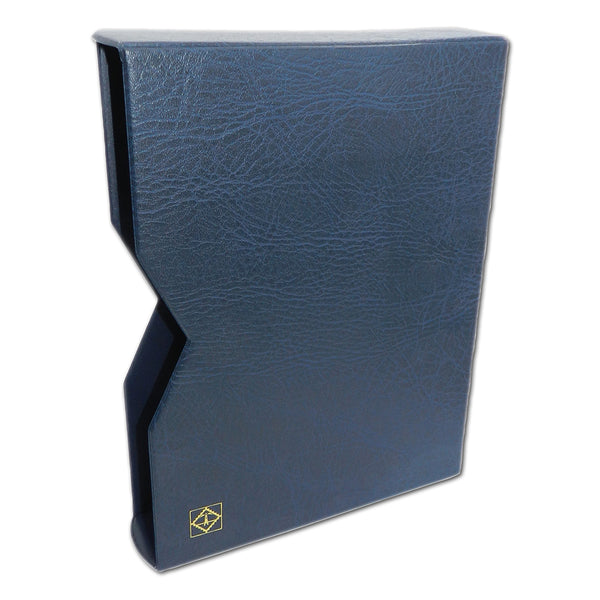 Lighthouse 307168  BLUE Slipcase for Stockbooks Padded Leather Cover,64 Pages_L307168