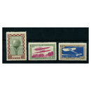 Latvia 1932 15+75s - 25+125s Air charity high vals, perf, fresh mtd mint. SG228A-30A