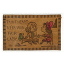 Vintage 1900s Leather Postcard -  Faint Heart