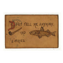 Vintage 1900s Leather Postcard -  Fish Pipe Stories