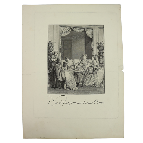 N'Ayez Pas Peur, ma Bonne Amie' from the 1789-published 'Le Monument de Costume Physique et Moral' by Isidore Stanislaus Helman