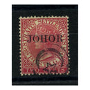 Johore 1890-91 2c Bright-rose, type 10 ovpt, fine used. SG10c
