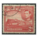 Malta 1943 2d Scarlet, 'flag on citadel' variety, fine cds used. SG221bb_MALT0221BBU
