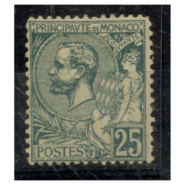 Monaco 1891-94 25c Blue green, fine mtd mint. SG16_MONA0016MM