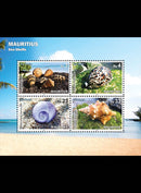 Mauritius Sea Shells 4 value  miniature sheet 9/10/17