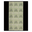 New Guinea 1915-16 1/2d Green, block of 15 displaying all 3 types of ovpt, u/m save 1. SG65a