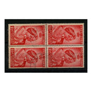 Pitcairns 1949 1-1/2d Silver Wedding, block of 4, fine cds used. SG11-12