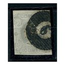 Portugal 1853 100r Pale lilac used with overinked 6 in barred cancel with just 4 margins. SG8