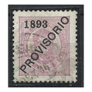 Portugal 1893 Provisorio ovpt on 25r rosy-mauve, fine cds used, SG305