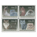 U.S.A 1987 Cats Block 4v Stamps_PSM1948