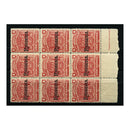 Rhodesia 1909-12 1d Carmine-rose, part marginal imprint block of 9, u/m. SG101_RHOD0101M9
