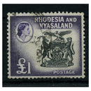 Rhod & Ny 1959-62 £1 Black & deep-violet, fine cds used. SG31