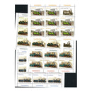 Romania 2011 Locomotives, u/m. SG7159-62 x 8+ label sheetlets