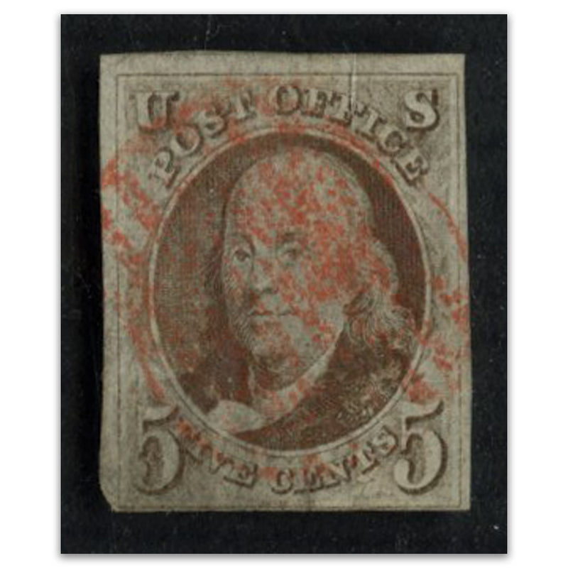 USA Benjamin Franklin 5 Cents, Used_RRUSA0001