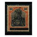 Saar 1920 30pf Black & orange / buff, u/m. SG10