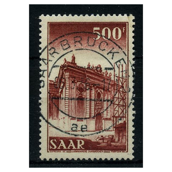 Saar 1952-55 500f Church, fine cds used. SG334