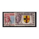 Sarawak 1950 $2 Map & $5 Arms, both fine cds used SG184-5