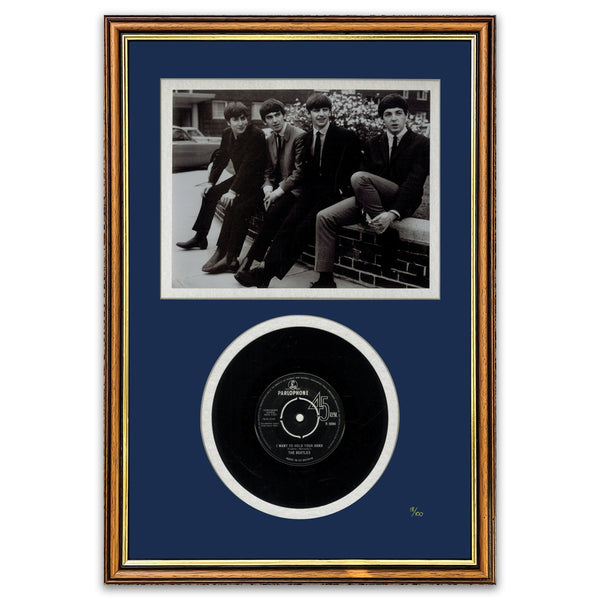 Beatles 'I Want to Hold Your Hand' Vinyl Framed