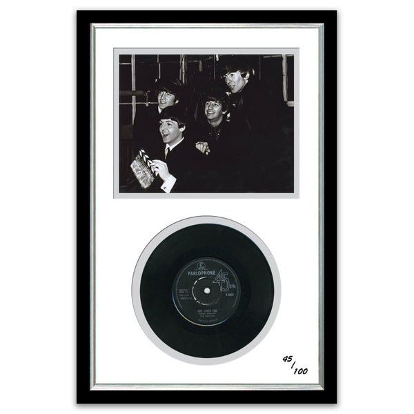 The Beatles 'She Loves You' Vinyl Framed