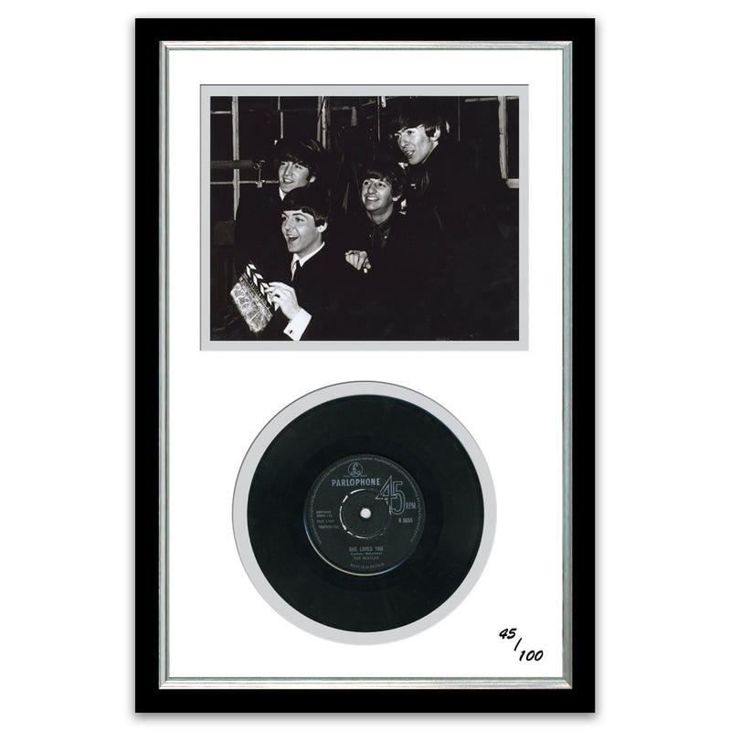 The Beatles 'She Loves You' Vinyl Framed