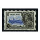 Sierra Leone 1935 1d Ultra & grey-black, 'short extra flagstaff' variety, lightly mtd mint. SG181b_SIER0181BMML