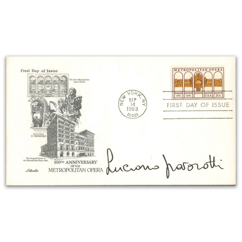 1983 U.S. Met Opera Signed by Luciano Pavarotti