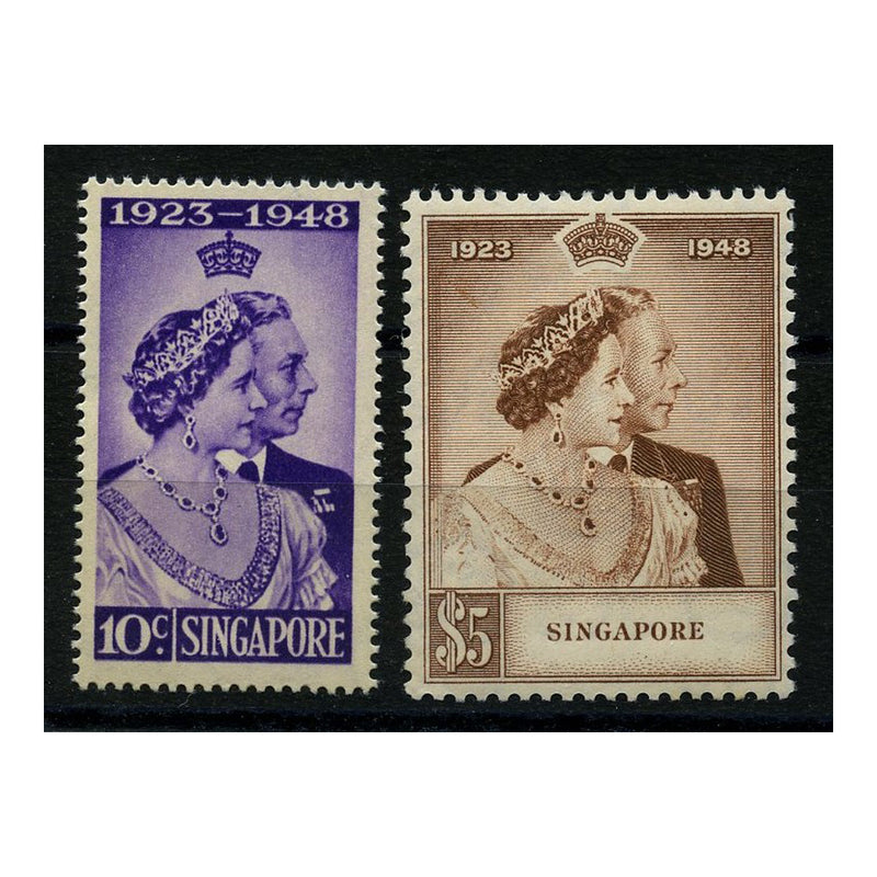 Singapore 1948 Silver Wedding, u/m. SG31-32_SING0031M