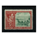 Solomon Is 1939-51 5/- Malaita canoe, lightly mtd mint. SG71