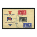 Somaliland 1937 Coronation, used on registered & illustrated 'Jennings' FDC. SG90-92