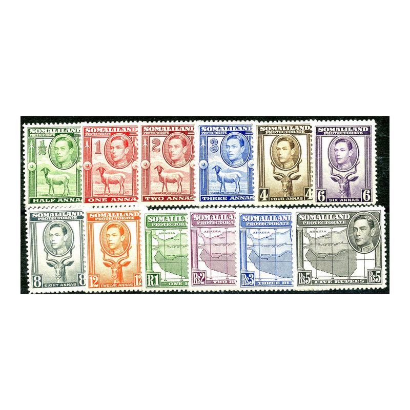 Somaliland 1938 'Facing left' set to 5r (12v), mtd mint SG93-104_SOMAL0093MM