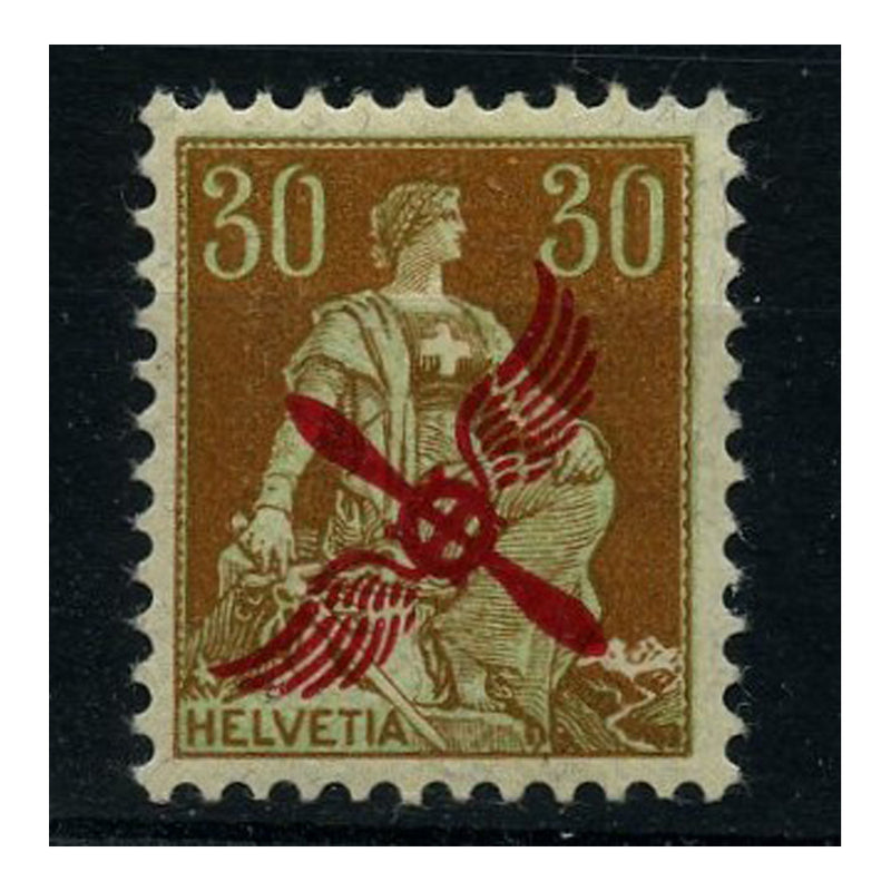Switzerland 1919-20 30c Airmail ovpt, fresh mtd mint. SG302