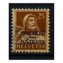 Switzerland (LoN) 1928-44 25r Yellow-brown / buff, cds used. SGLN14