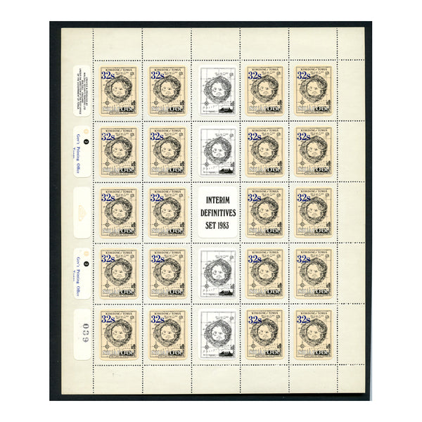 Tonga N 1983 Self-adhesive definitives, complete sheets of 20, u/m. SG19-22_TONGN0019MS