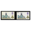 1969 British Cathedrals SG801a. Black Omitted