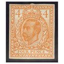 1911 4d Engravers Sketch Die for Unissued Value (Die 2 Head)_TPM0008