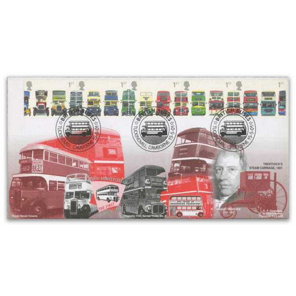 2001 Buses - RNCG Official - Camborne handstamp