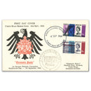 1964 Forth Bridge  Germania Posta Eagle with Red Crown. Middlesborough FDI. Stockton Germania cachet