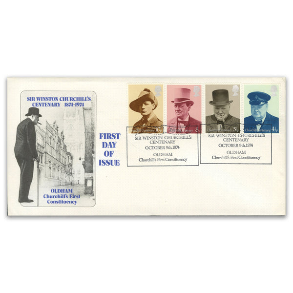 1974 Churchill, Oldham Conservatives Official - Churchill's First Constituency h/s.