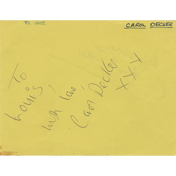 Carol Decker Autograph_UFP3172