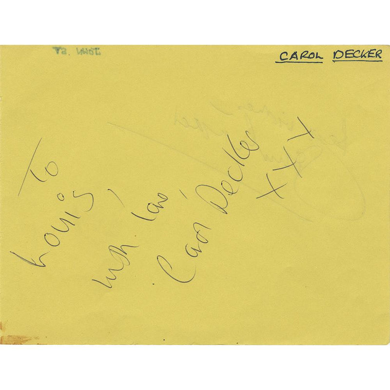 Carol Decker Autograph_UFP3172