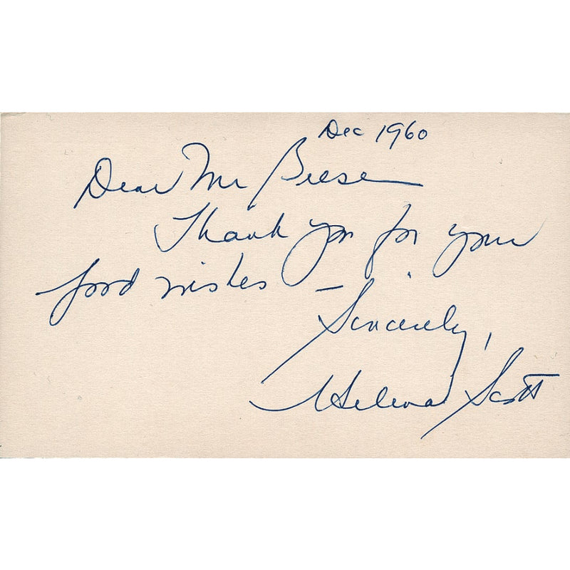 Helena Scott - Signature - Hand-Written Note